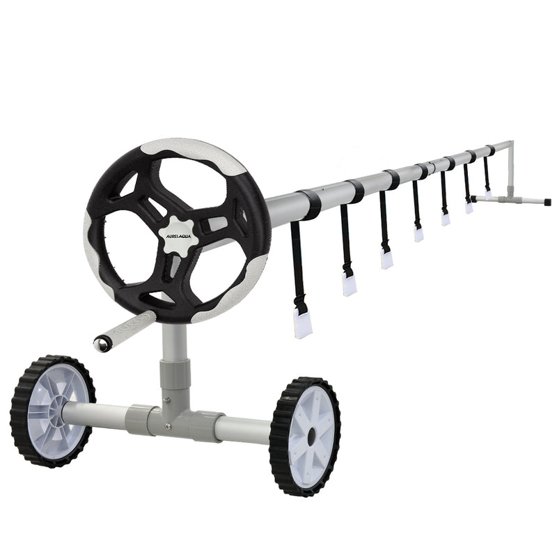 Danoz Pools 🏊 Aurelaqua Pool Cover Roller Adjustable 4.5m Solar Blanket Reel Swimming