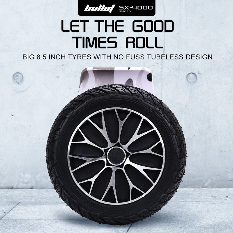 Danoz Direct - BULLET SX-4000 Hoverboard Scooter, 8.5" Wheels, 700W Brushless, Superior Self Balancing System, UL Certified, LED Lights, Carry Bag, Camo