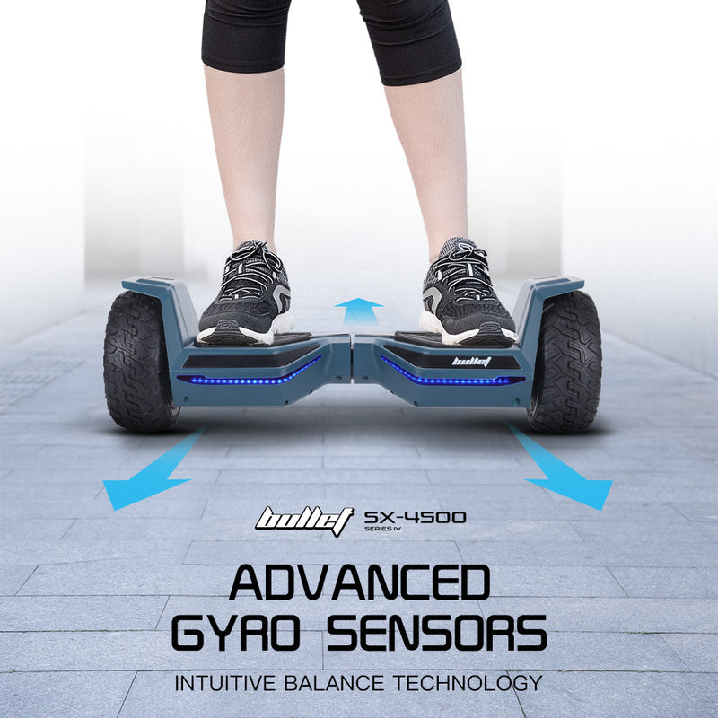 Danoz Direct - Bullet SX-4500 Hoverboard Scooter, 8.5" Wheels, 700W Brushless, Superior Self Balancing System, UL Certified, LED Lights, Carry Bag, Navy Blue