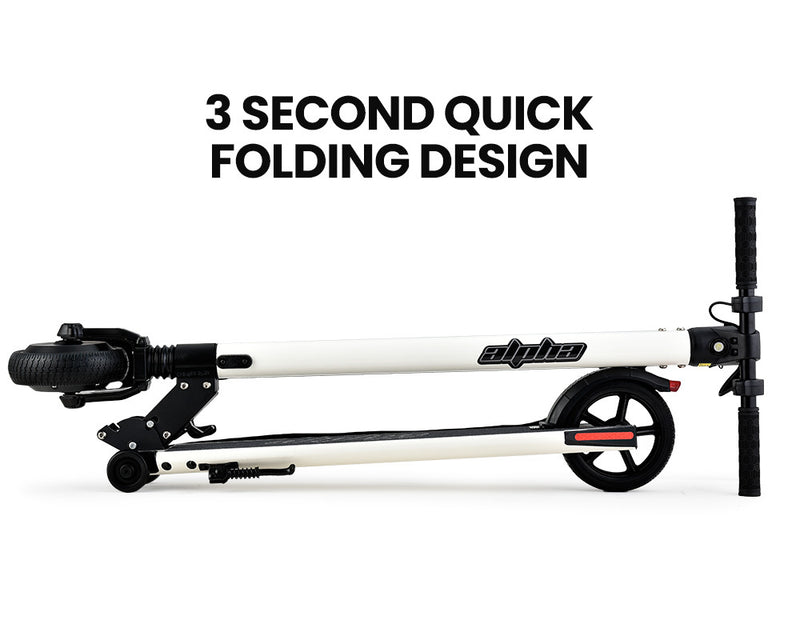 Danoz Outdoors - ALPHA Peak Electric Scooter 300W Power Up to 25km/h Adult Teens E-Scooter Easy Fold, White