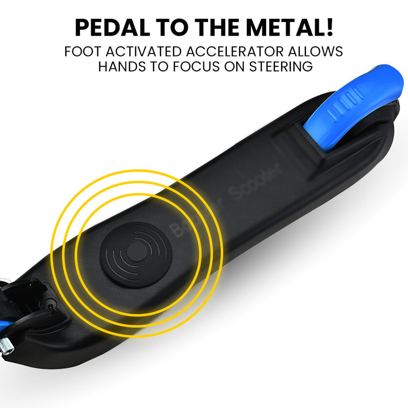 Danoz Direct - ROVO KIDS Electric Scooter Lithium Ride-On Foldable E-Scooter 125W Rechargeable, Blue