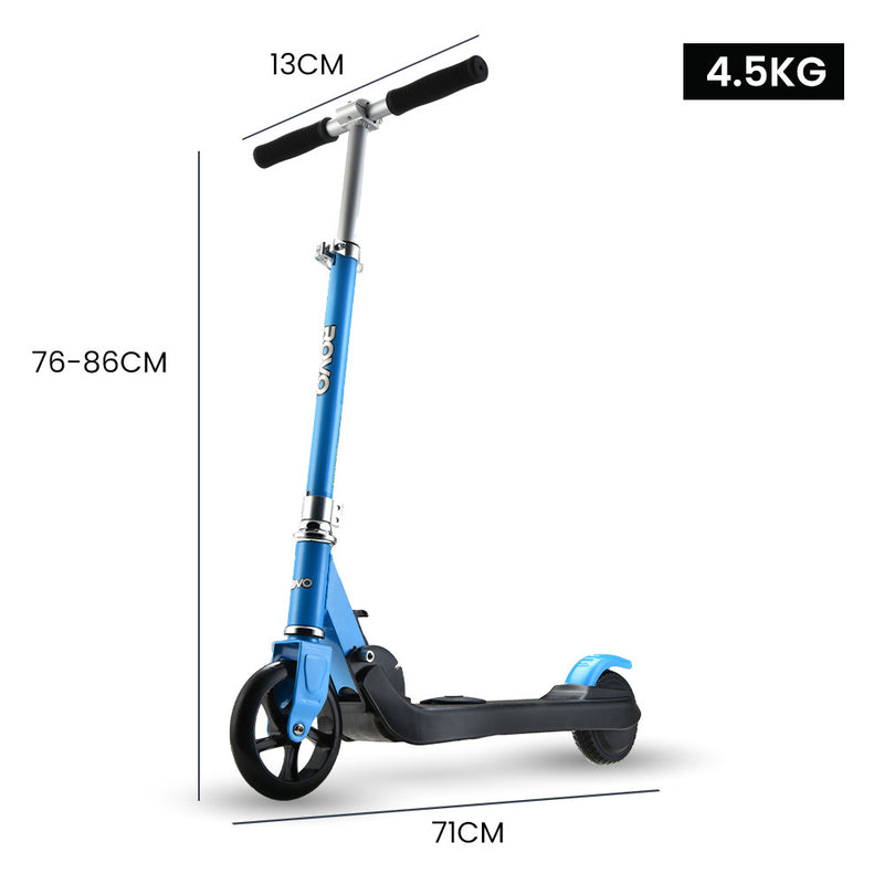 Danoz Direct - ROVO KIDS Electric Scooter Lithium Ride-On Foldable E-Scooter 125W Rechargeable, Blue