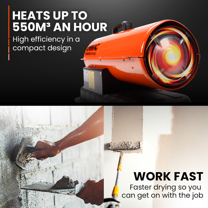 Danoz HeatingSmart - UNIMAC 20KW Portable Industrial Diesel Direct Forced Air Space Heater - Super Sale!