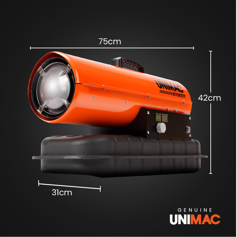 Danoz HeatingSmart - UNIMAC 20KW Portable Industrial Diesel Direct Forced Air Space Heater - Super Sale!