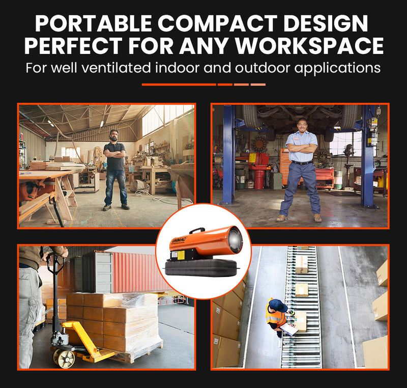 Danoz HeatingSmart - UNIMAC 20KW Portable Industrial Diesel Direct Forced Air Space Heater - Super Sale!