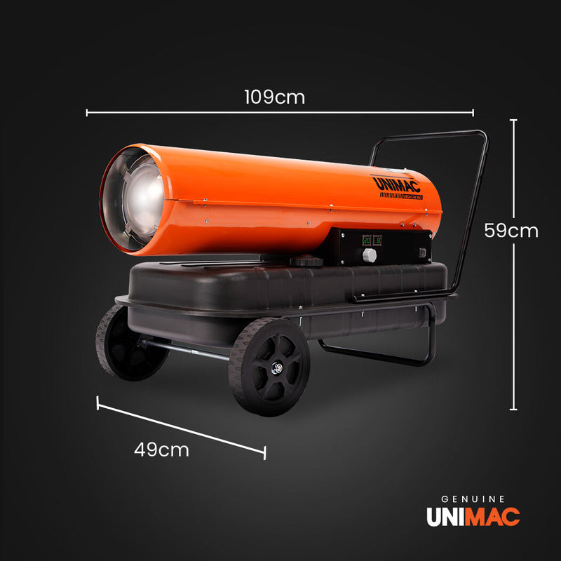 Danoz Direct - UNIMAC 50KW Portable Industrial Diesel Indirect Forced Air Space Heater