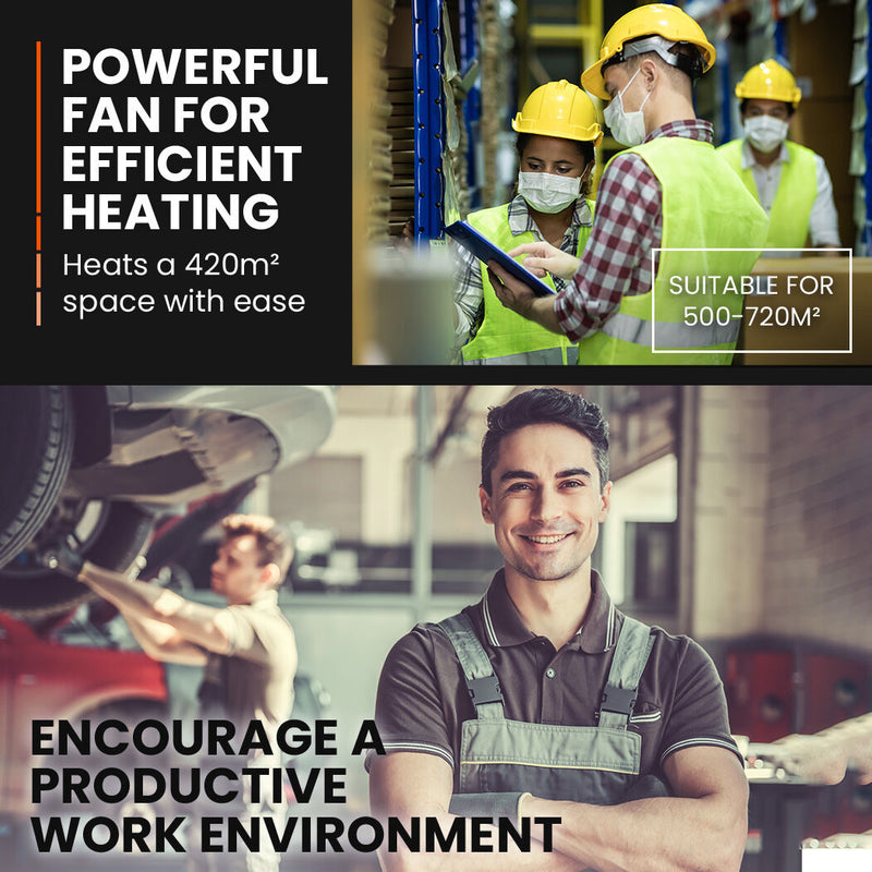 Danoz Direct - UNIMAC 50KW Portable Industrial Diesel Indirect Forced Air Space Heater