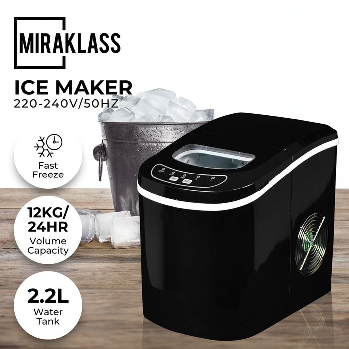 Danoz Appliances - Miraklass Ice Maker Machine Black 2.2L Incl.Delivery