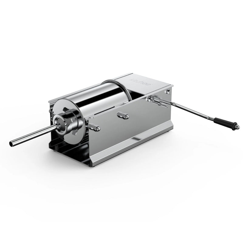 Danoz Kitchen - 7L Manual Horizontal Sausage Filler - Stainless Stuffer Meat Press Machine Sausage