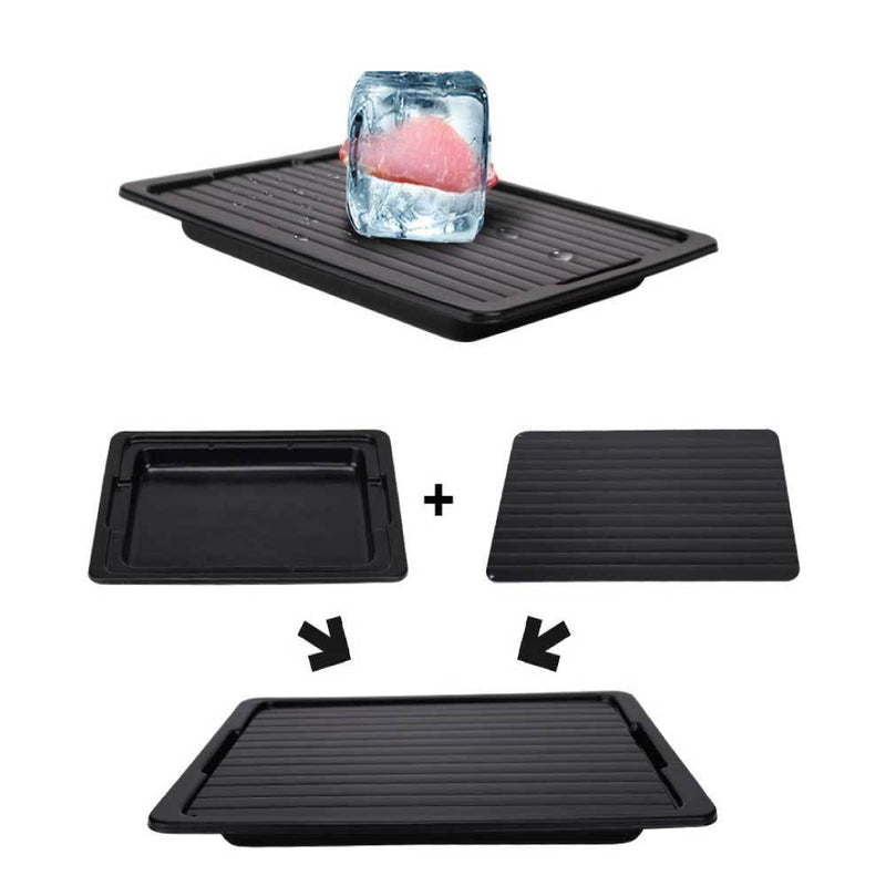 Danoz Direct - Fast Defrosting Meat Tray FDA Approved - Medium Miracle Aluminium Thawing Plate - Inc. Delivery