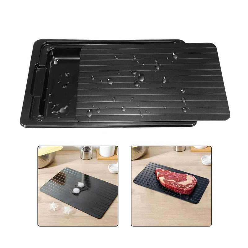 Danoz Direct - Fast Defrosting Meat Tray FDA Approved - Medium Miracle Aluminium Thawing Plate - Inc. Delivery