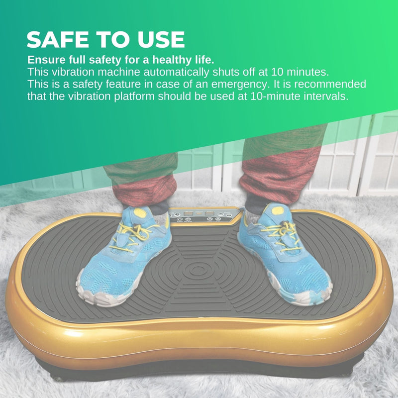 Danoz Direct - Gold Vibration Machine Platform - Exercise Vibrating Plate - Whole Body Workout