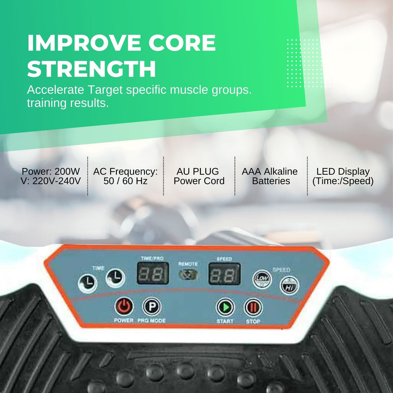 Danoz Direct - Gold Vibration Machine Platform - Exercise Vibrating Plate - Whole Body Workout