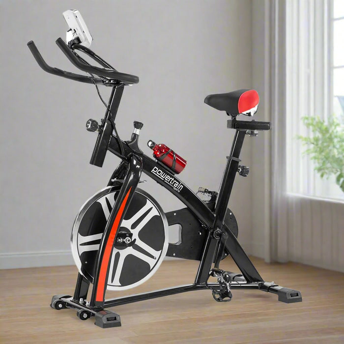 Danoz Fitness - Powertrain Home Gym Flywheel Exercise Spin Bike - Black - Including Delivery