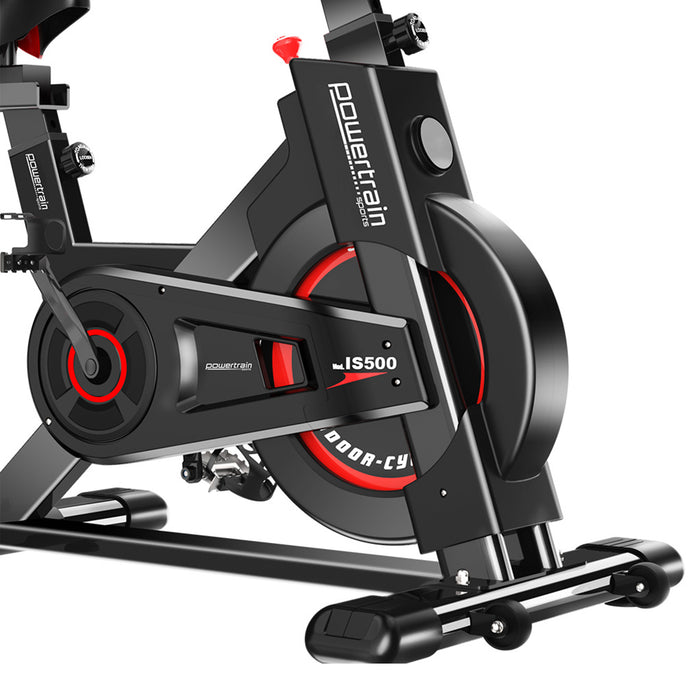 Danoz Fitness - Powertrain IS-500 Heavy-Duty Exercise Spin Bike Electroplated - Black - Incl. Delivery