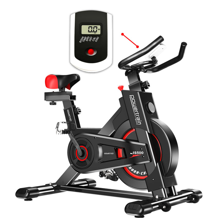 Danoz Fitness - Powertrain IS-500 Heavy-Duty Exercise Spin Bike Electroplated - Black - Incl. Delivery