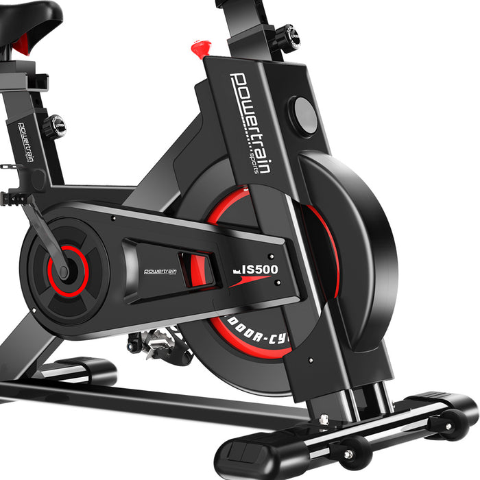 Danoz Fitness - Powertrain IS-500 Heavy-Duty Exercise Spin Bike Electroplated - Black - Incl. Delivery