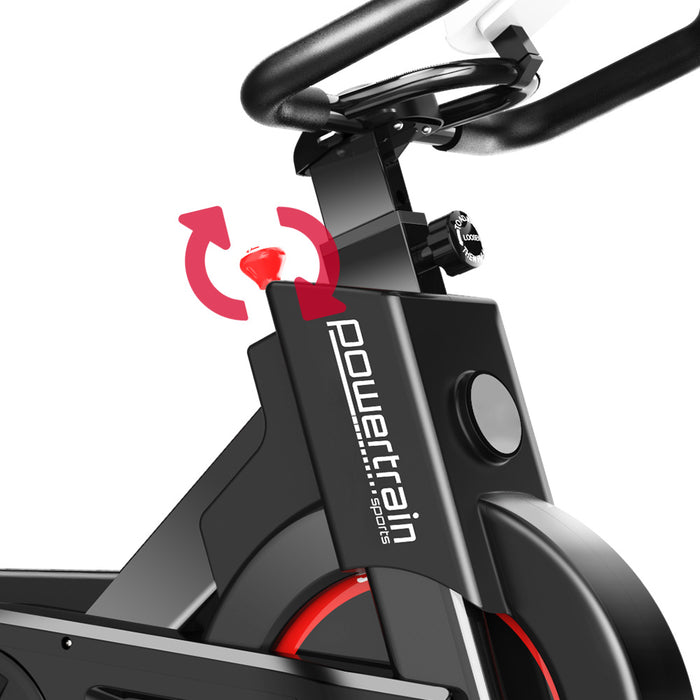 Danoz Fitness - Powertrain IS-500 Heavy-Duty Exercise Spin Bike Electroplated - Black - Incl. Delivery