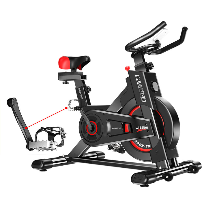 Danoz Fitness - Powertrain IS-500 Heavy-Duty Exercise Spin Bike Electroplated - Black - Incl. Delivery