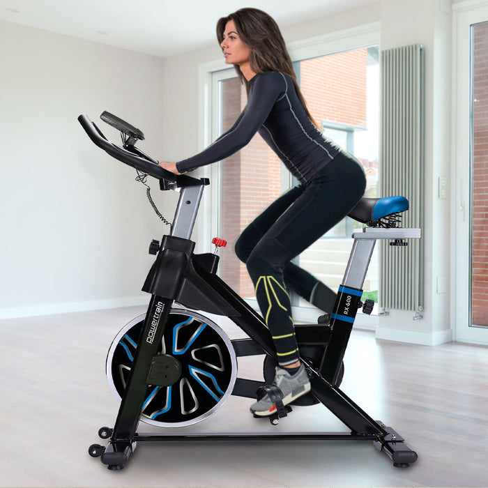 Danoz Fitness - PowerTrain RX-600 Exercise Spin Bike Cardio Cycle - Blue - Incl Delivery