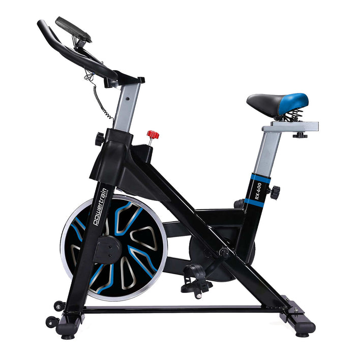 Danoz Fitness - PowerTrain RX-600 Exercise Spin Bike Cardio Cycle - Blue - Incl Delivery