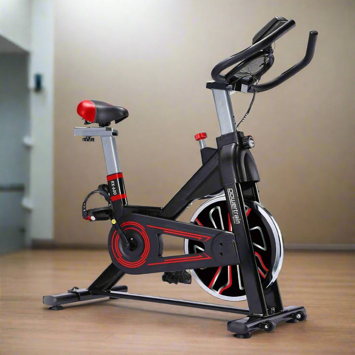 Danoz Fitness - Powertrain RX-600 Exercise Spin Bike Cardio Cycle - Red - Incl Delivery