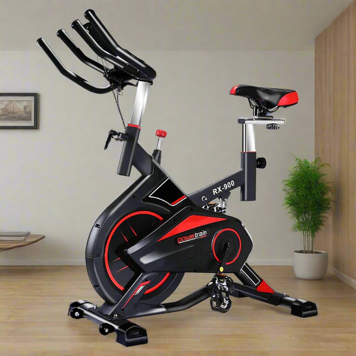 Danoz Fitness - Powertrain RX-900 Exercise Spin Bike Cardio Cycling - Red - Incl. Delivery