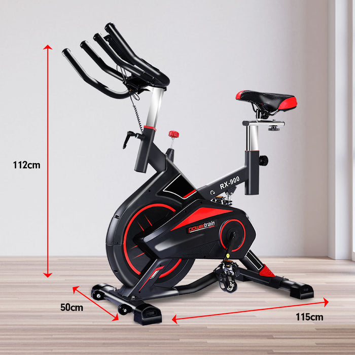 Danoz Fitness - Powertrain RX-900 Exercise Spin Bike Cardio Cycling - Red - Incl. Delivery