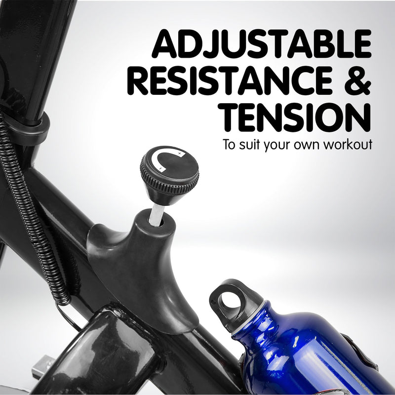 Danoz Direct - Powertrain Home Gym Flywheel Exercise Spin Bike - Blue