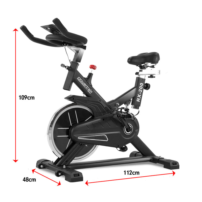 Danoz Fitness - Powertrain RX-200 Exercise Spin Bike Cardio Cycling - Black - Incl. Delivery