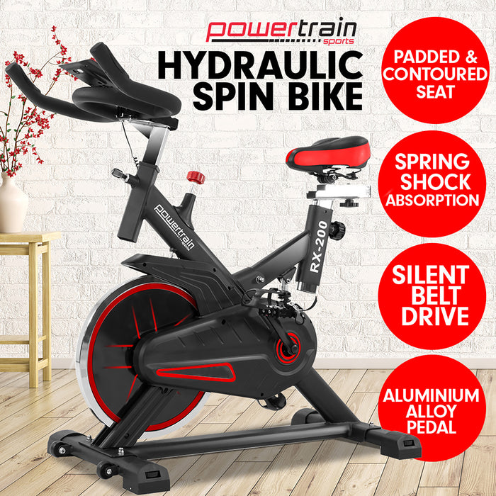 Danoz Fitness - Powertrain RX-200 Exercise Spin Bike Cardio Cycling - Red - Incl Delivery