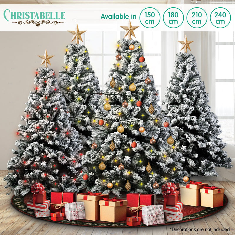 Danoz Xmas🎅 Christabelle Snow-Tipped Artificial Christmas Tree 2.1m 1200 Tips