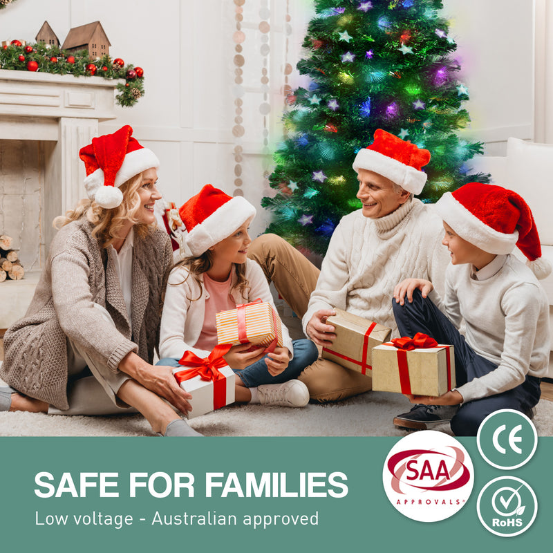 Danoz Xmas🎅 Christabelle 1.5m Enchanted Pre Lit Fibre Optic Christmas Tree Stars Xmas Decor