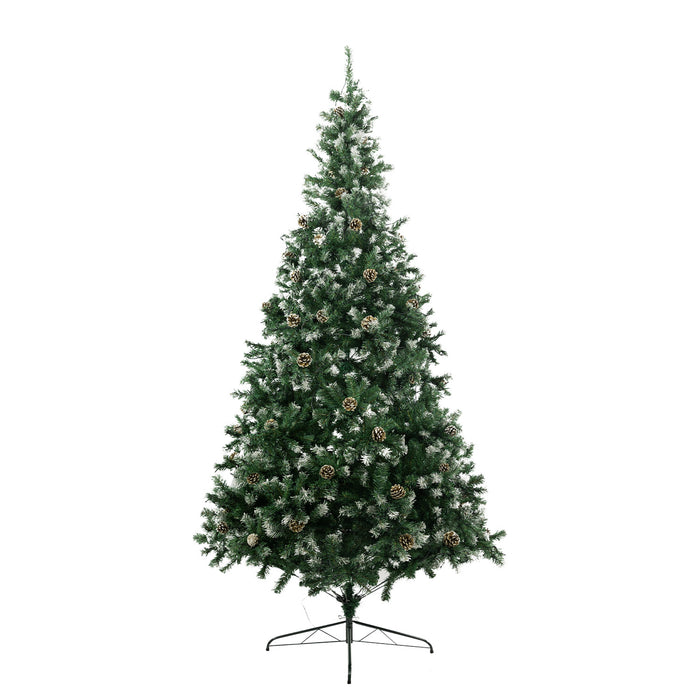 Danoz Xmas🎅 Christabelle 2.4m Pre Lit LED Christmas Tree Decor with Pine Cones Xmas Decorations