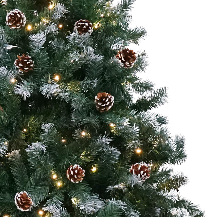 Danoz Xmas🎅 Christabelle 2.4m Pre Lit LED Christmas Tree Decor with Pine Cones Xmas Decorations