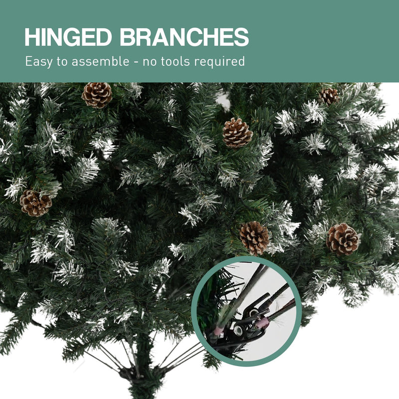 Danoz Xmas🎅 Christabelle 2.7m Pre Lit LED Christmas Tree Decor with Pine Cones Xmas Decorations
