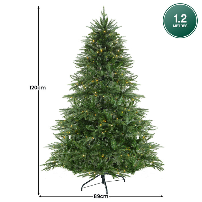 Danoz Xmas🎅 Christabelle 1.2m Prelit Everglow Fir Christmas Tree with 150 LED Lights