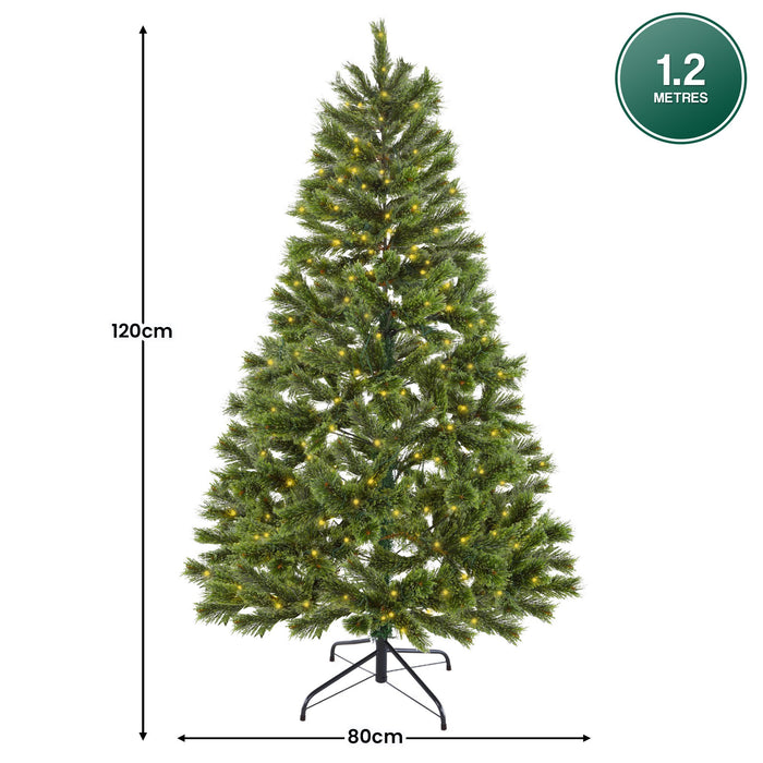 Danoz Xmas🎅 Christabelle 1.2m Prelit Lumina Pine Christmas Tree With 150 Led Lights