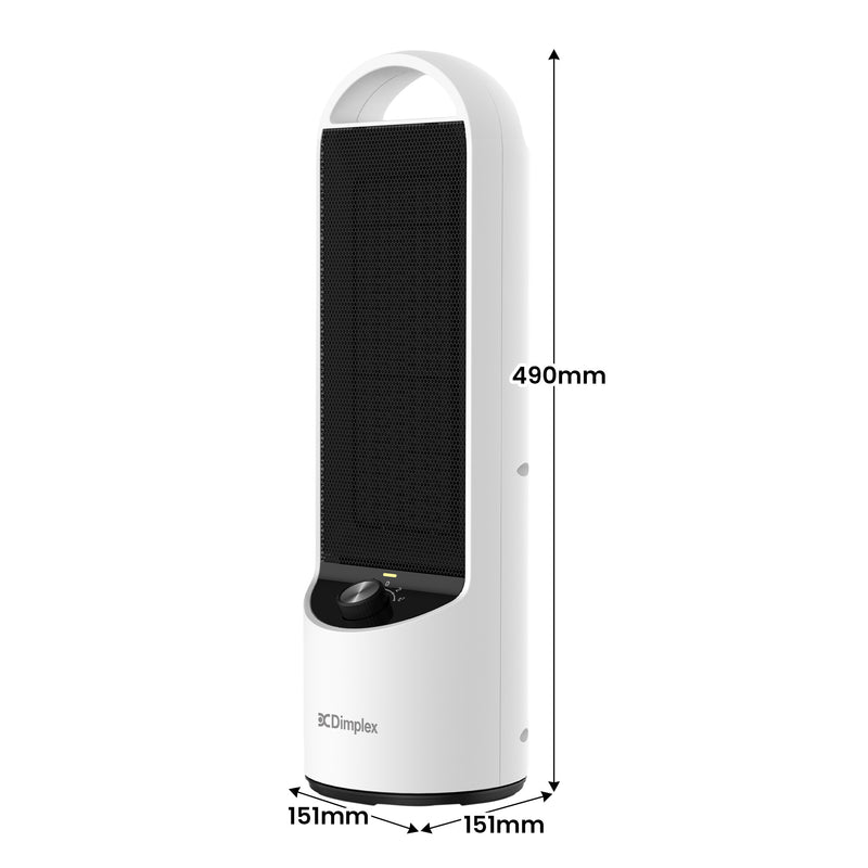 Danoz HeatingSmart - Dimplex 2kW Personal DC Ceramic Heater in Black and White - Super Deals!