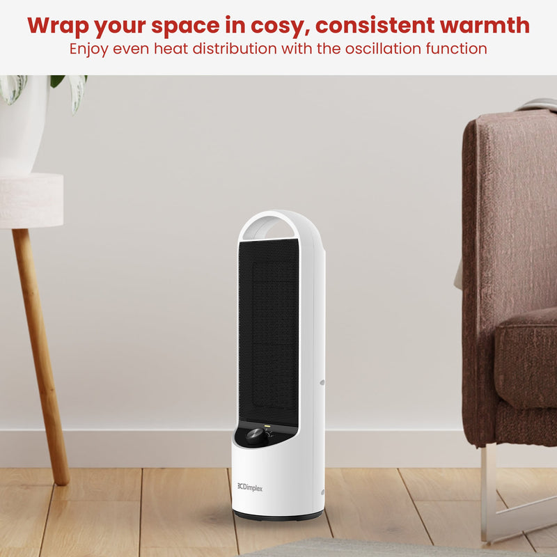 Danoz HeatingSmart - Dimplex 2kW Personal DC Ceramic Heater in Black and White - Super Deals!
