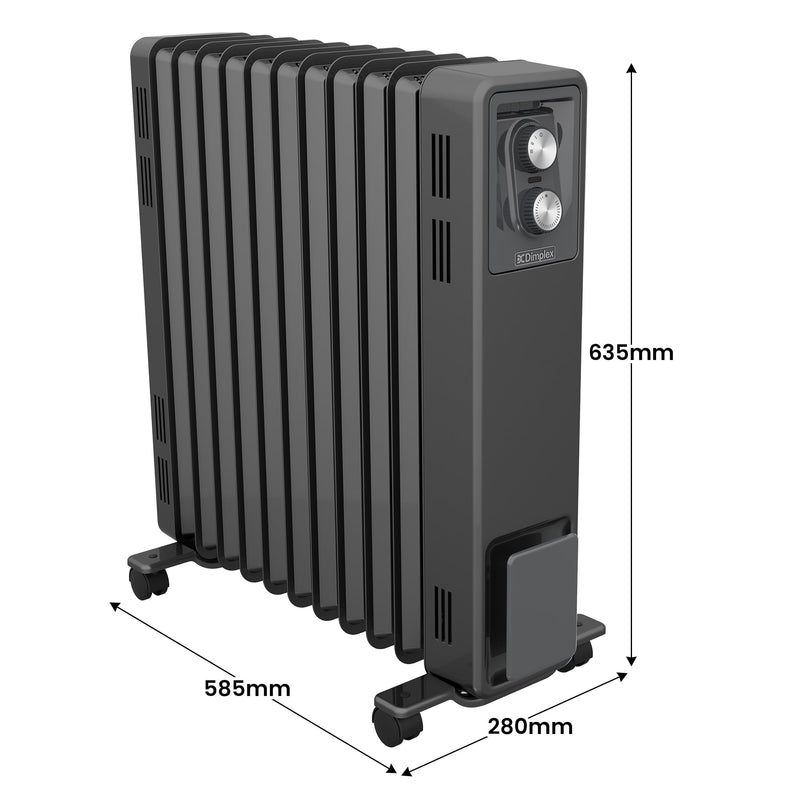 Danoz HeatingSmart - Dimplex Oil Free 2.4kW Column Heater w/ Thermostat in Black - Nice Deals!