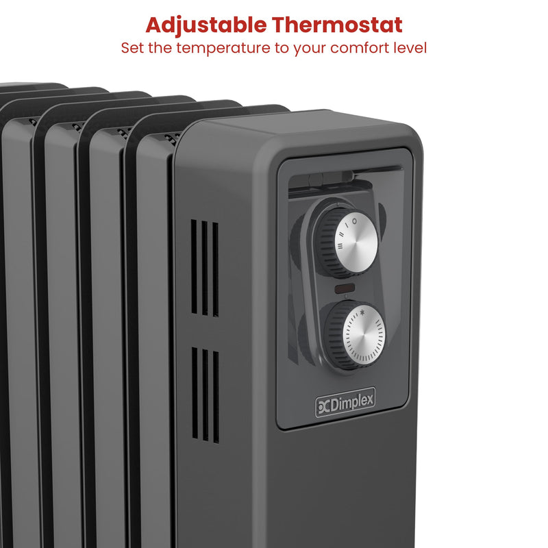 Danoz HeatingSmart - Dimplex Oil Free 2.4kW Column Heater w/ Thermostat in Black - Nice Deals!