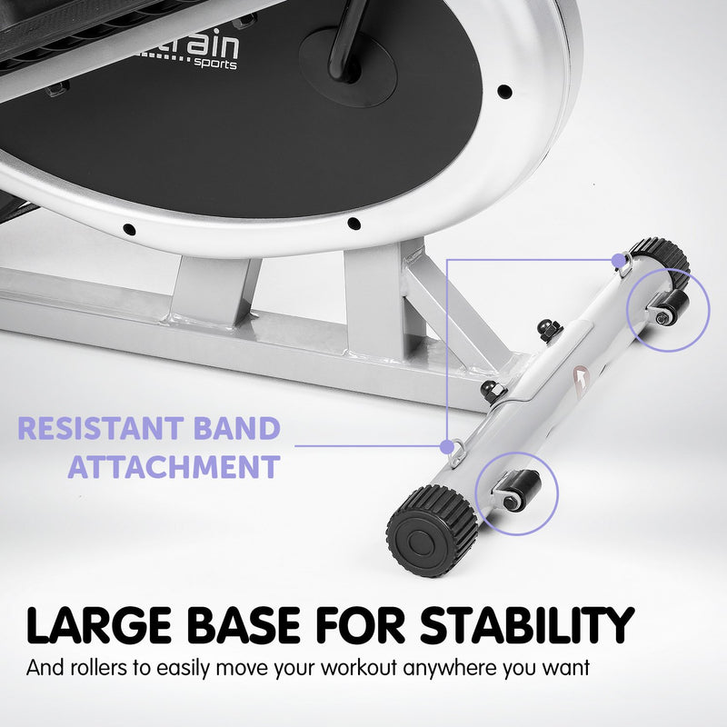 Danoz Fitness - Powertrain 3-in-1 Elliptical Cross Trainer Exercise Bike with Resistance Bands