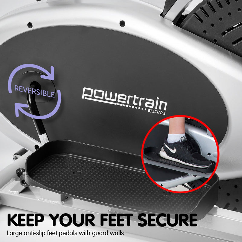 Danoz Fitness - Powertrain 3-in-1 Elliptical Cross Trainer Exercise Bike with Resistance Bands