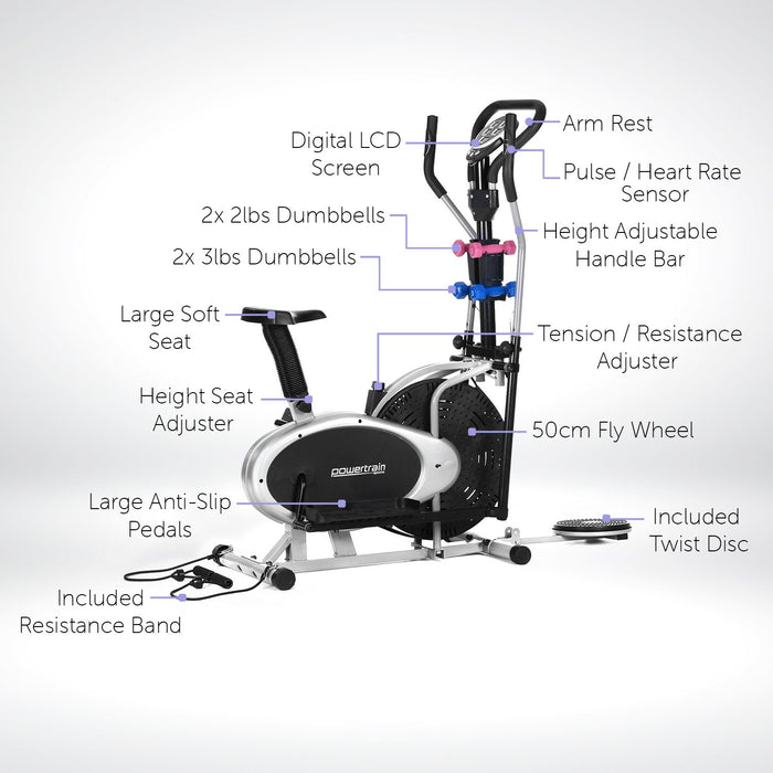 6 in 1 elliptical cross trainer sale