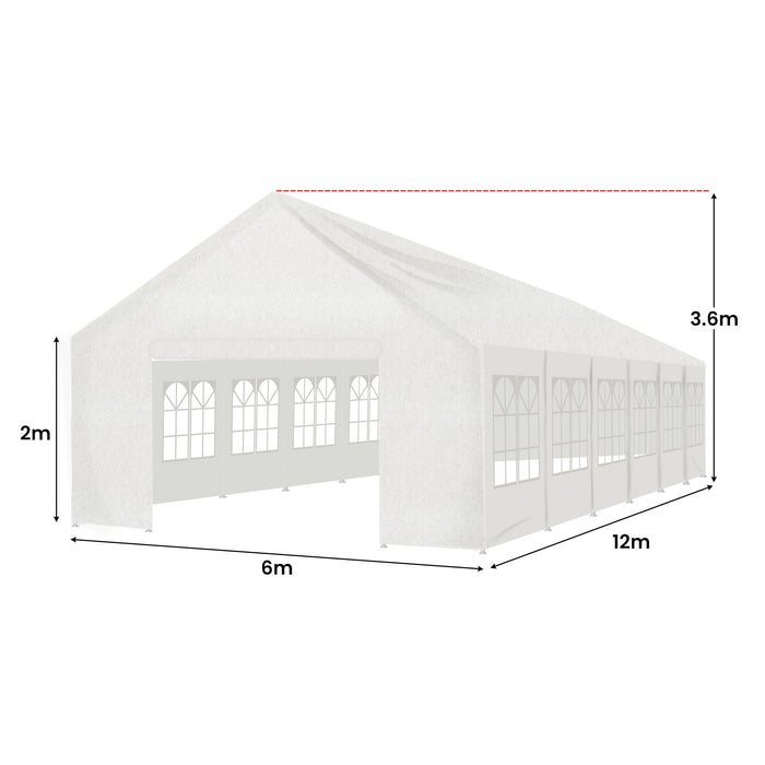 Danoz Outdoors - Wallaroo 12m x 6m outdoor event marquee carport tent