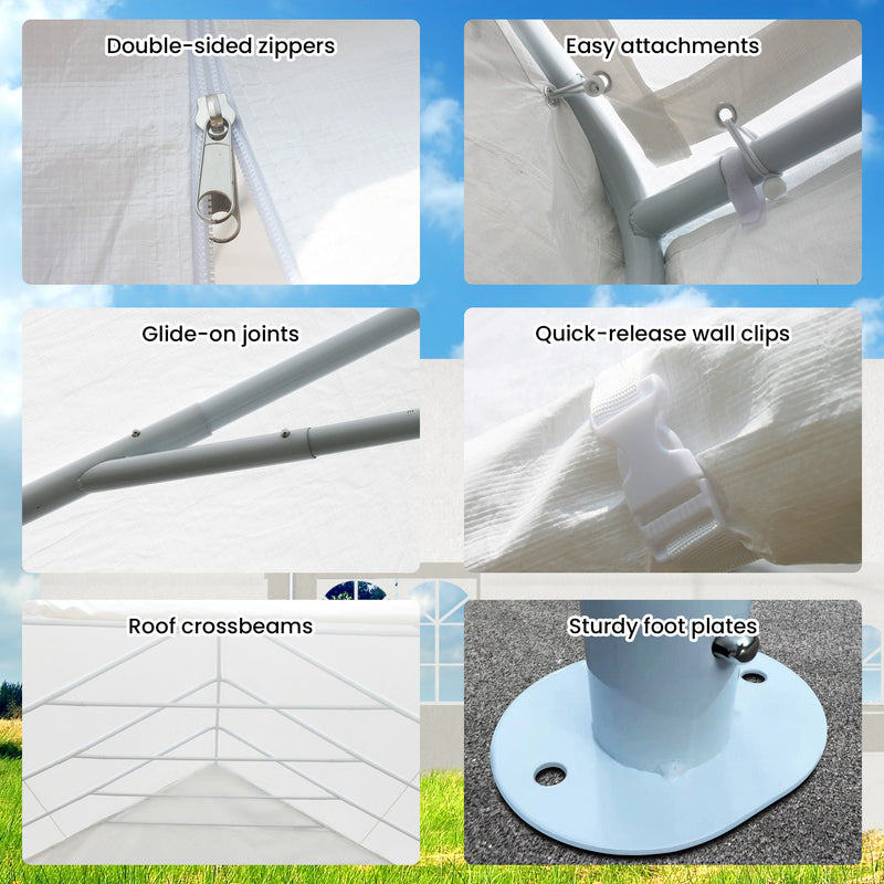 Danoz Outdoors - Wallaroo 12m x 6m outdoor event marquee carport tent - Free Postage