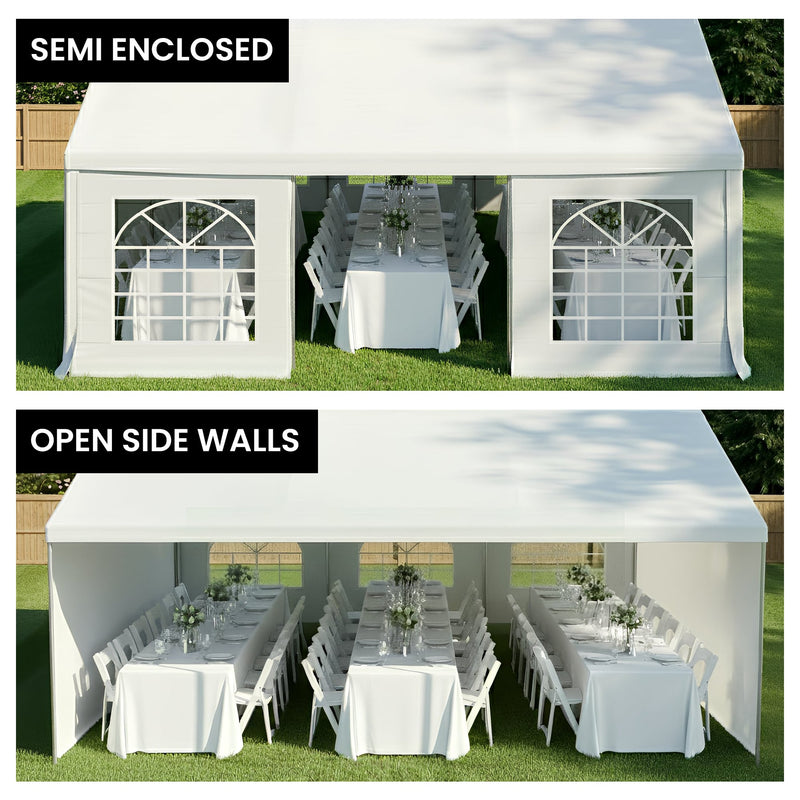 Danoz Outdoors - Wallaroo 6x6m Outdoor Event Marquee Gazebo Party Wedding Tent - White
