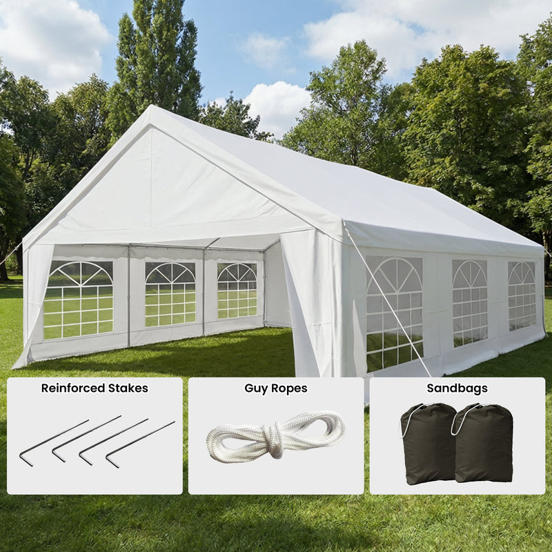 Danoz Outdoors - Wallaroo 6x6m Outdoor Event Marquee Gazebo Party Wedding Tent - White