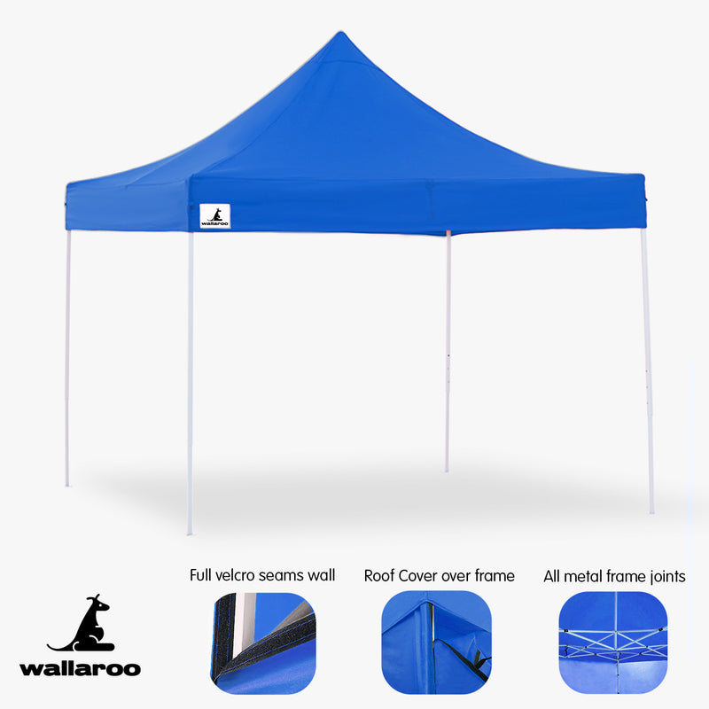 Danoz Outdoors - Wallaroo Gazebo Tent Marquee 3x3 PopUp Outdoor- Blue